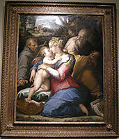 Holy Family with St. Francis in a Landscape, 1542, vasari