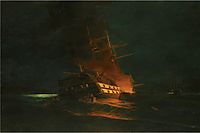 The burning of a Turkish frigate, volanakis