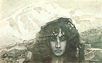 Head of Demon, c.1890, vrubel