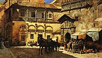 Market Square in Front of the Sacristy and Doorway of the Cathedral, Granada, weeks