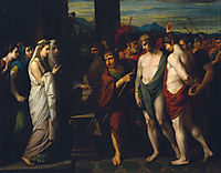 Pylades and Orestes Brought as Victims before Iphigenia, 1766, west