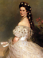 Empress Elisabeth of Austria in dancing dress, 1865, winterhalter