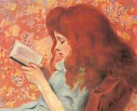 Young Girl Reading, zandomeneghi